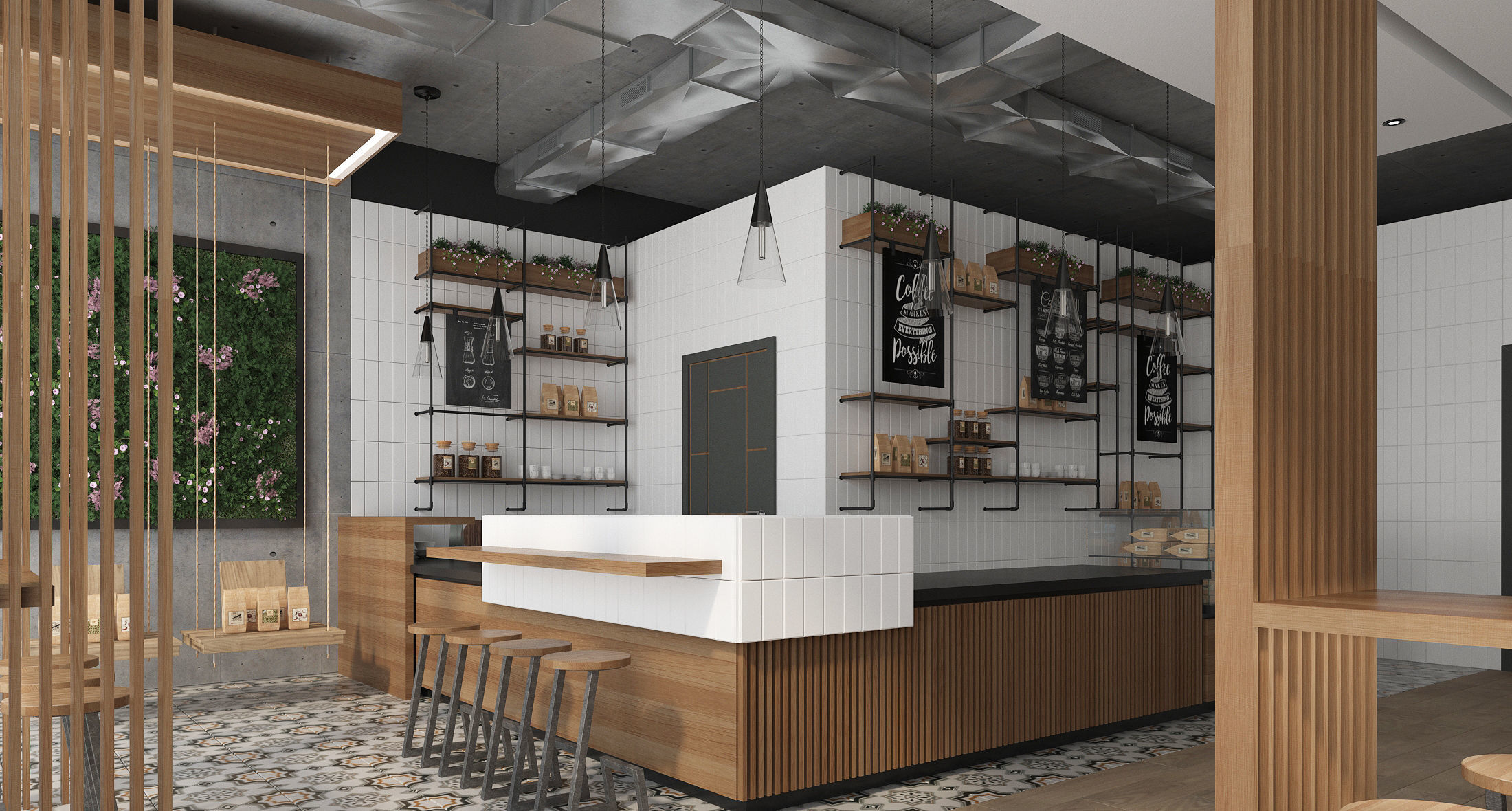 Coffee House Cafe 3D model_7