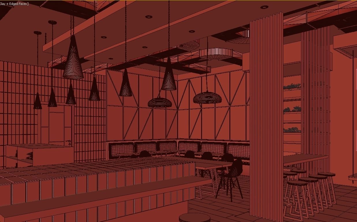Coffee House Cafe 3D model_15