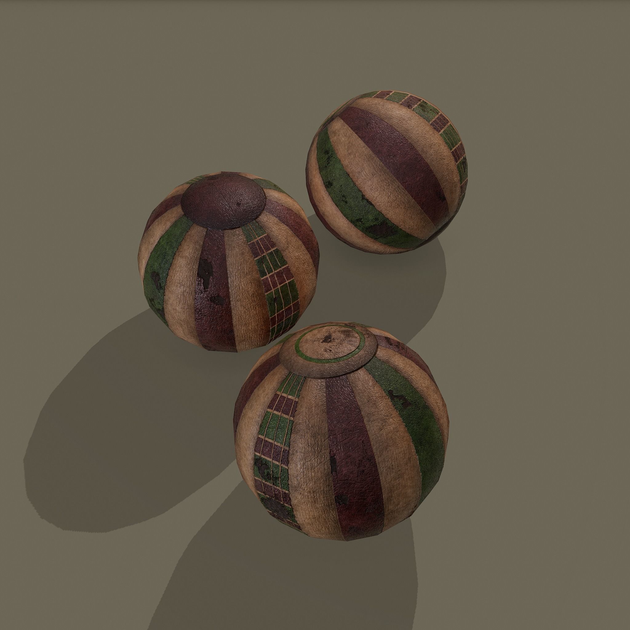 Medieval Toy Balls Free low-poly 3D model_9