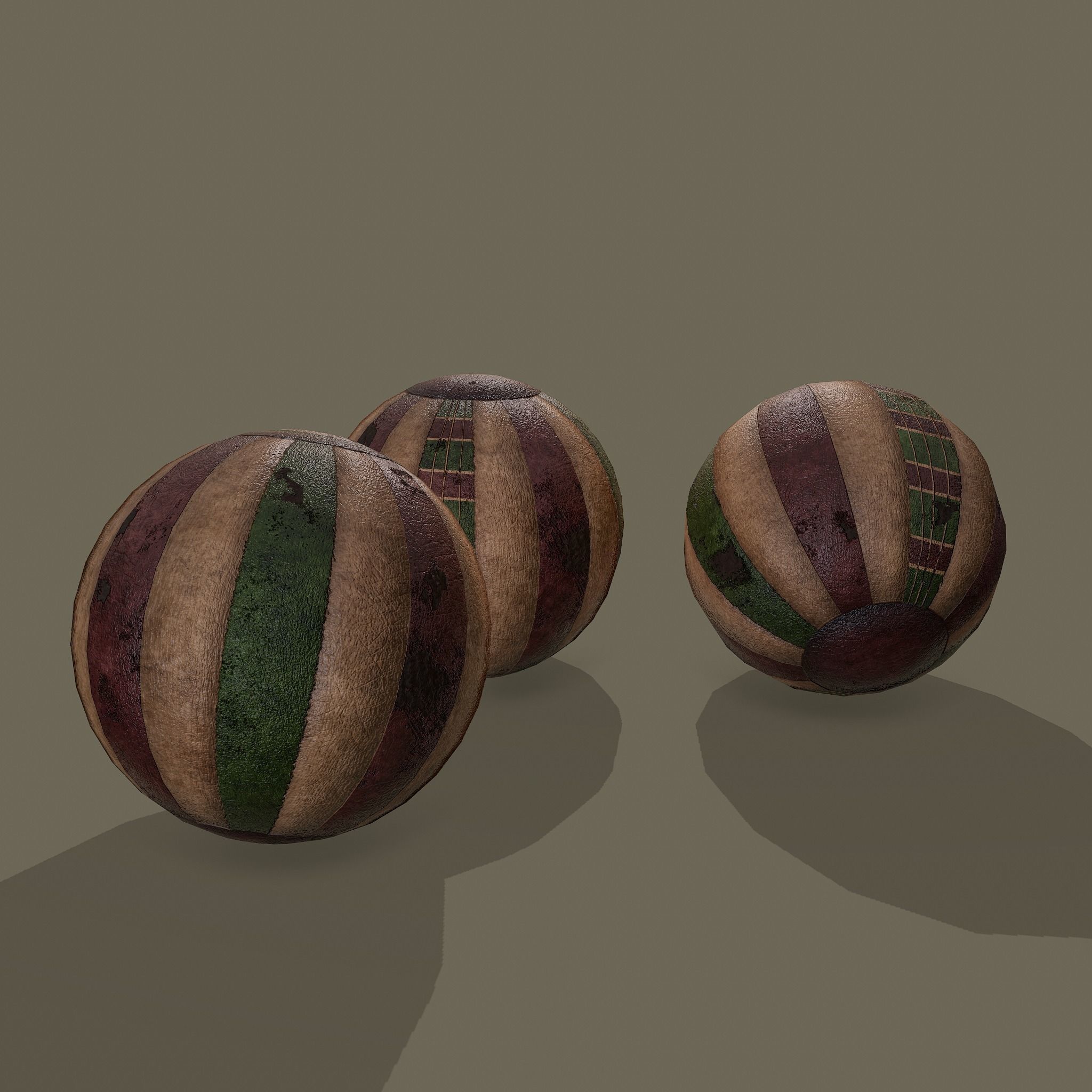 Medieval Toy Balls Free low-poly 3D model_2
