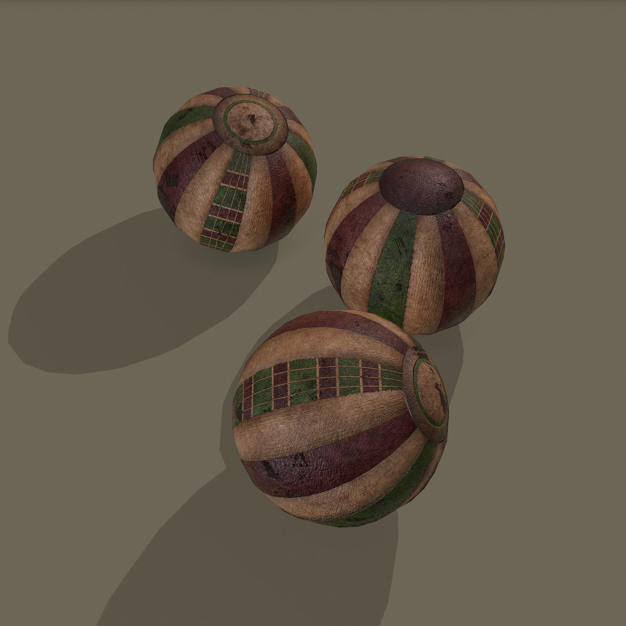 Medieval Toy Balls Free low-poly 3D model_12