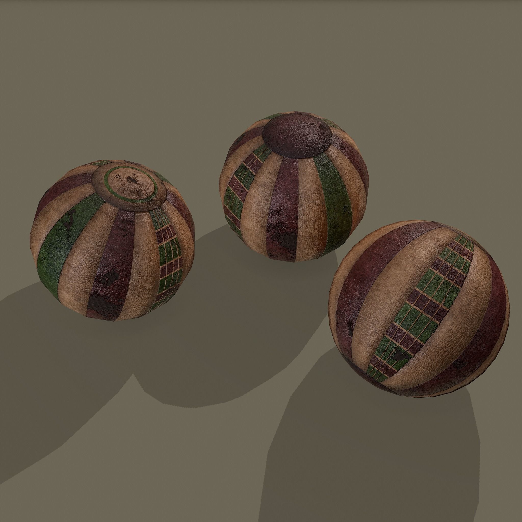 Medieval Toy Balls Free low-poly 3D model_8