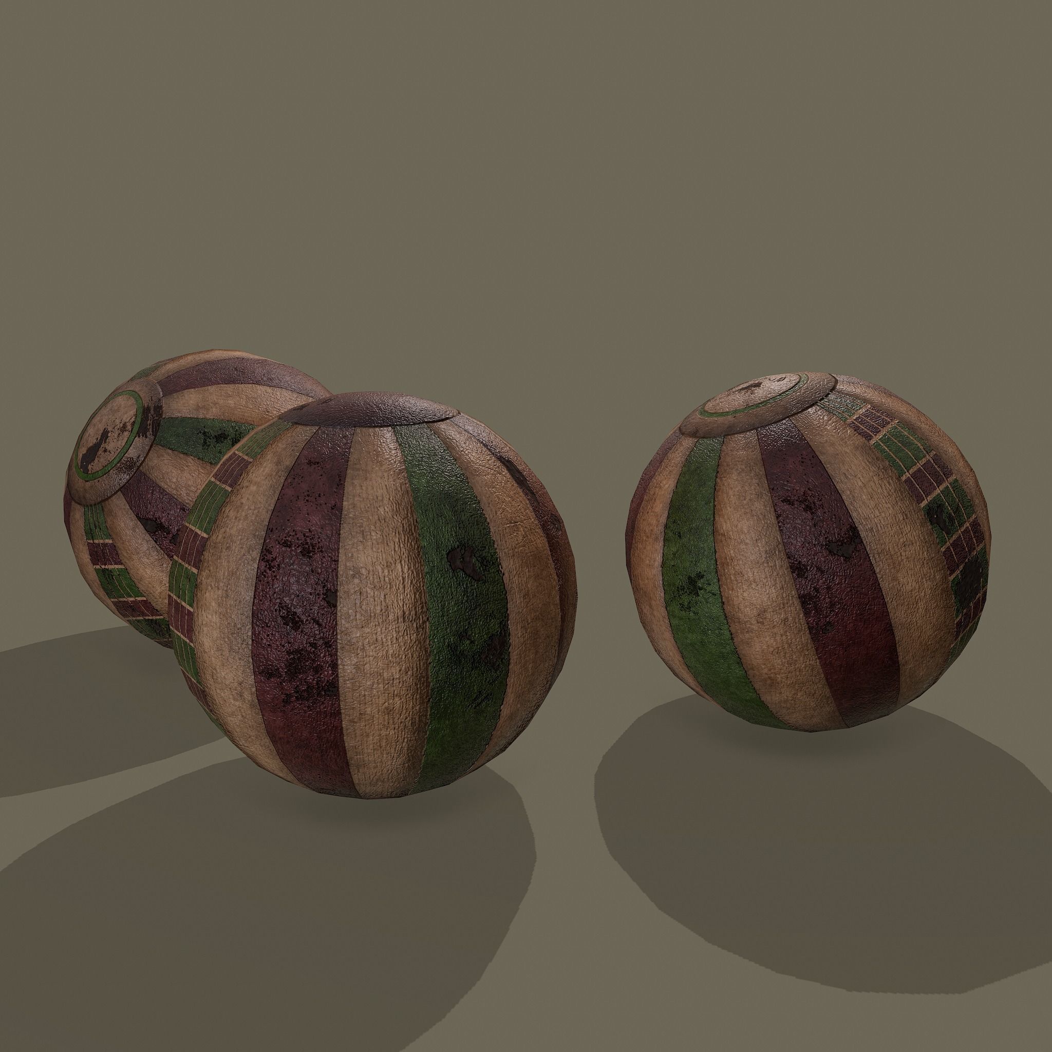 Medieval Toy Balls Free low-poly 3D model_4
