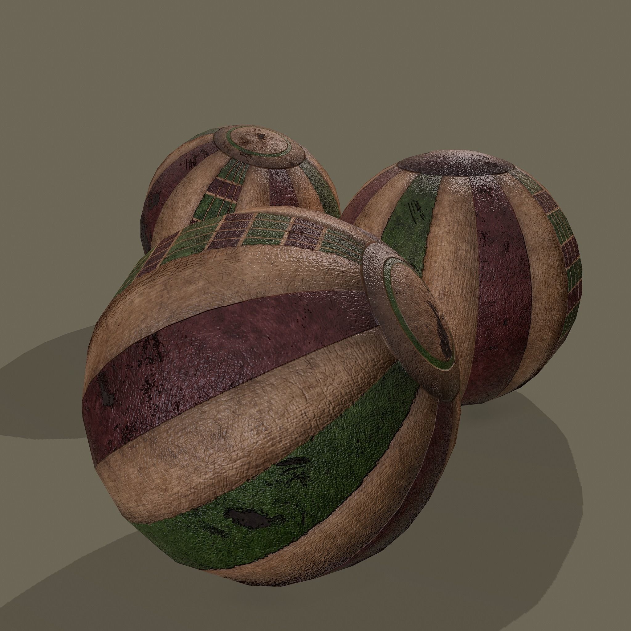 Medieval Toy Balls Free low-poly 3D model_6