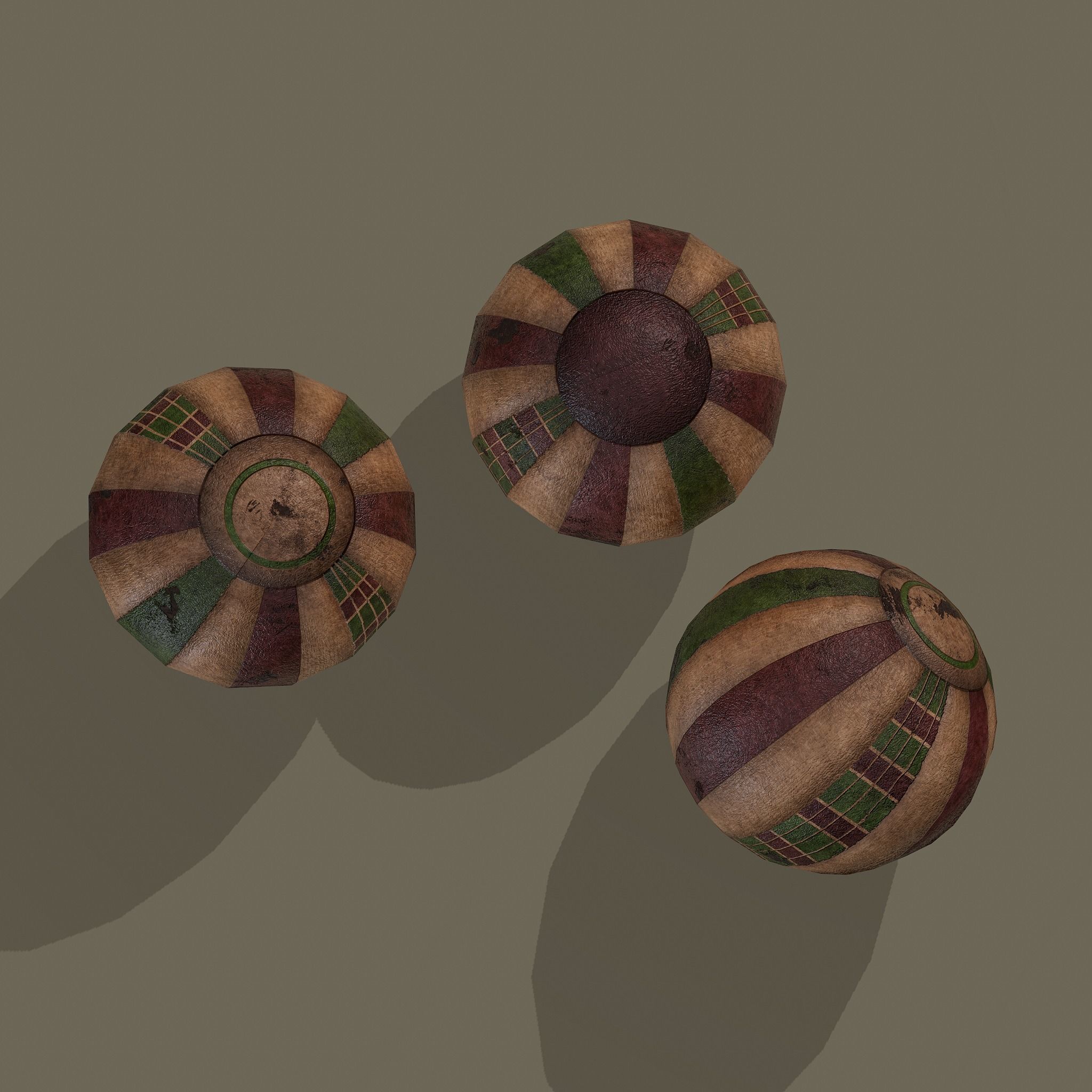 Medieval Toy Balls Free low-poly 3D model_13