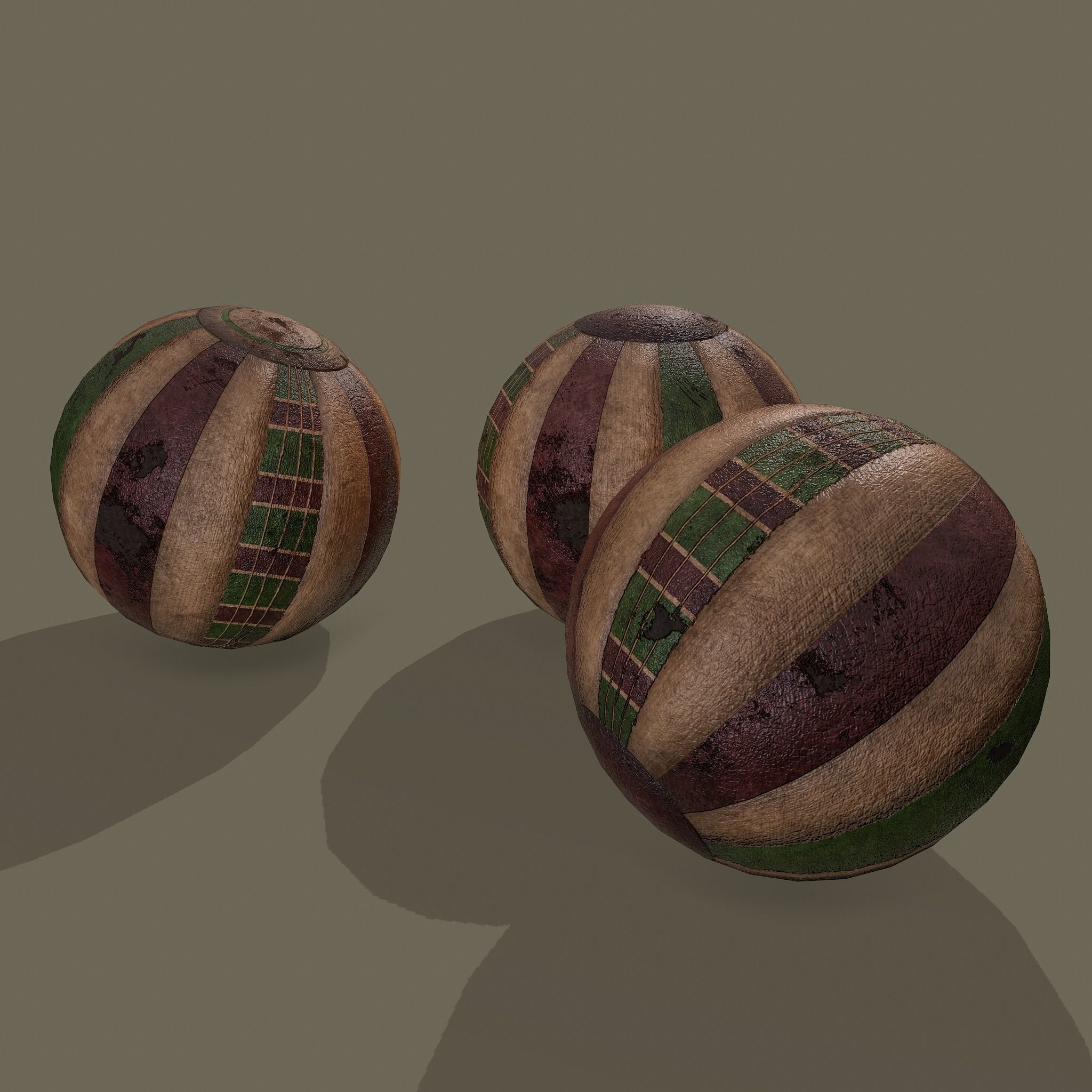 Medieval Toy Balls Free low-poly 3D model_7