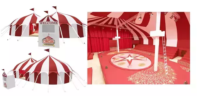 Circus interior and exterior model