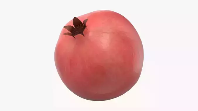 Pomegranate ripe whole 3D model