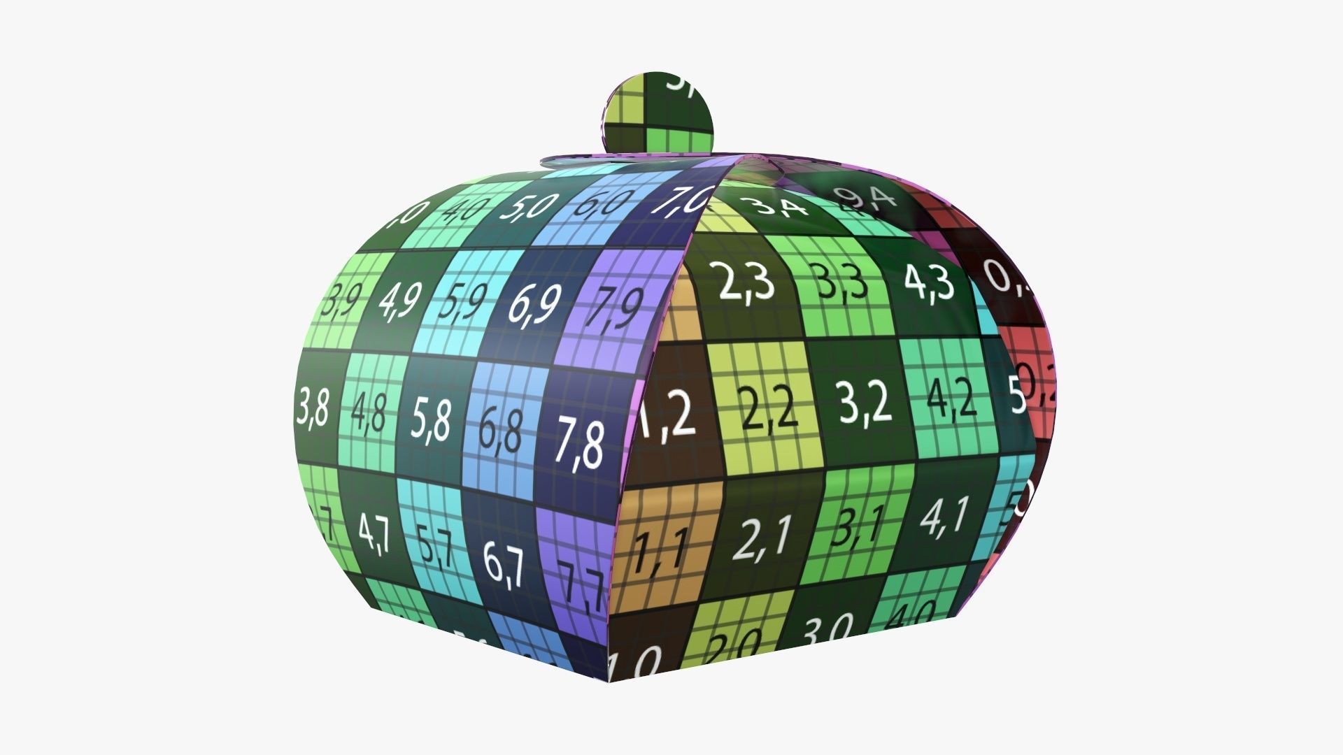 Truffle tote box paper 3D model_12