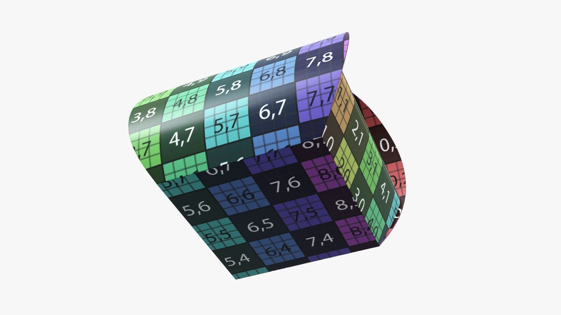 Truffle tote box paper 3D model_14