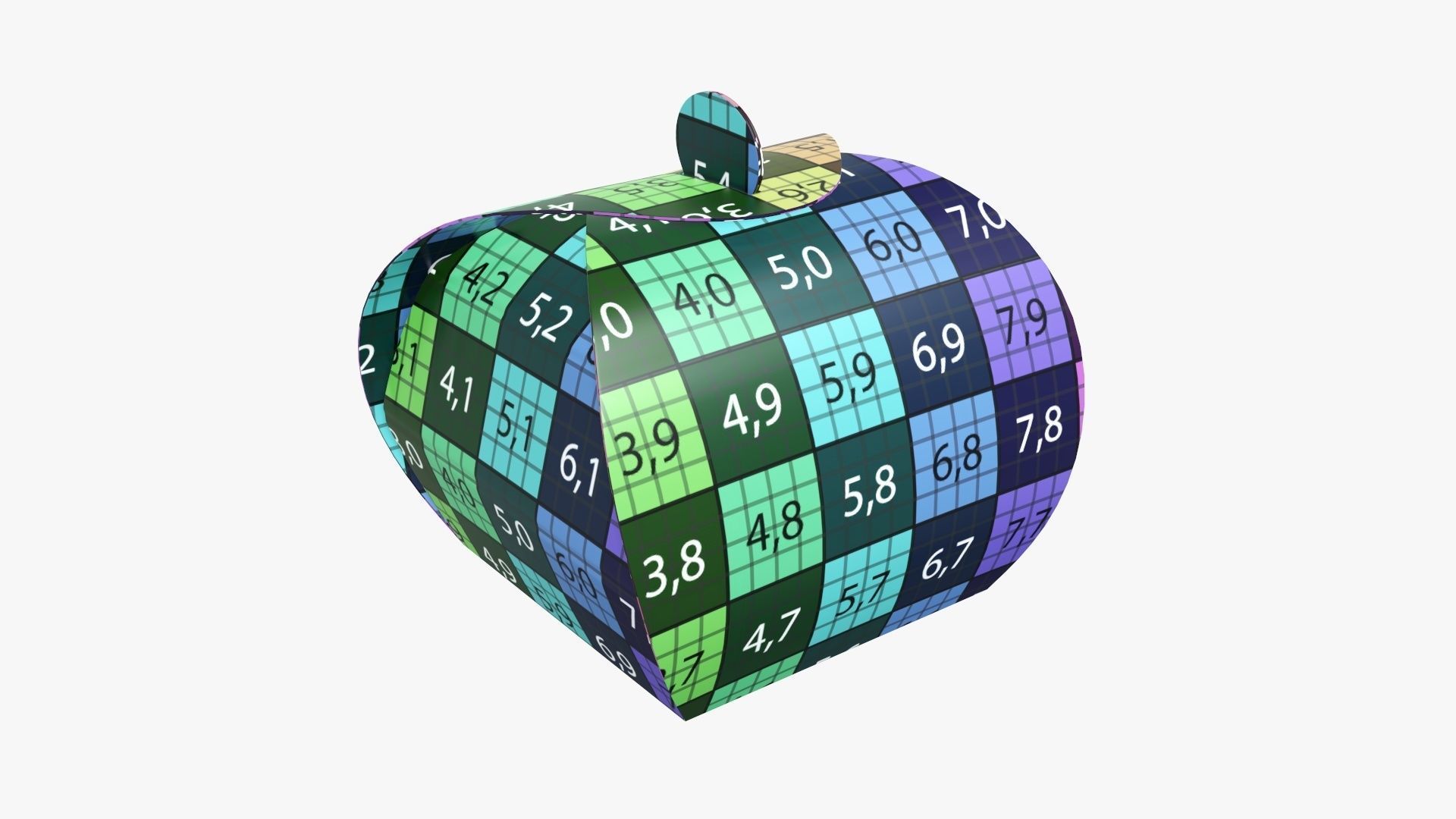 Truffle tote box paper 3D model_10