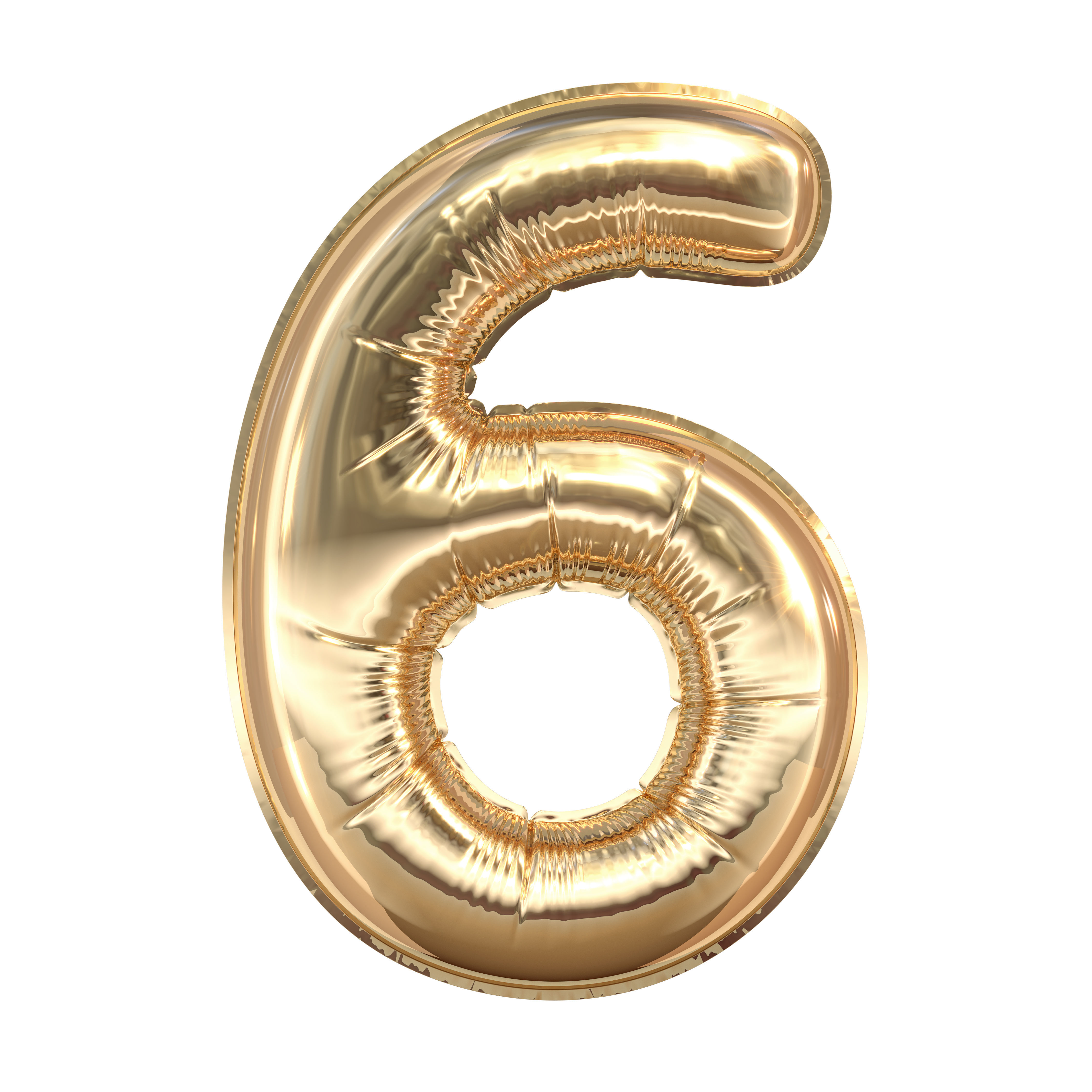 Balloons Numbers Golden 3D model_13