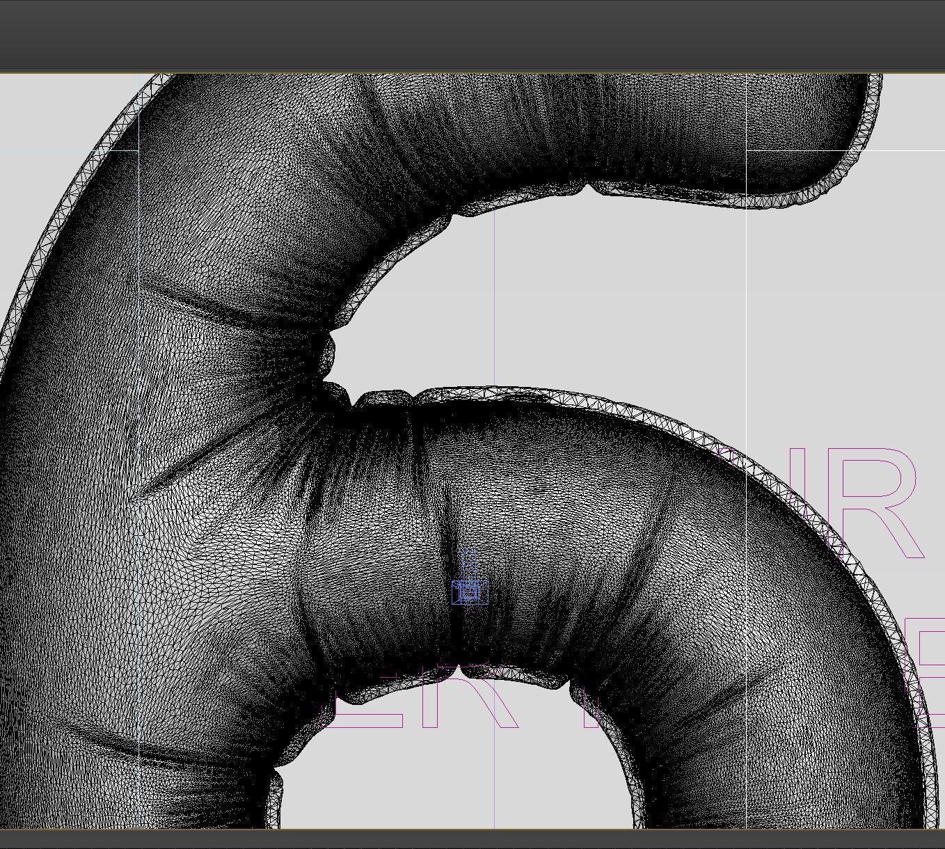 Balloons Numbers Golden 3D model_5