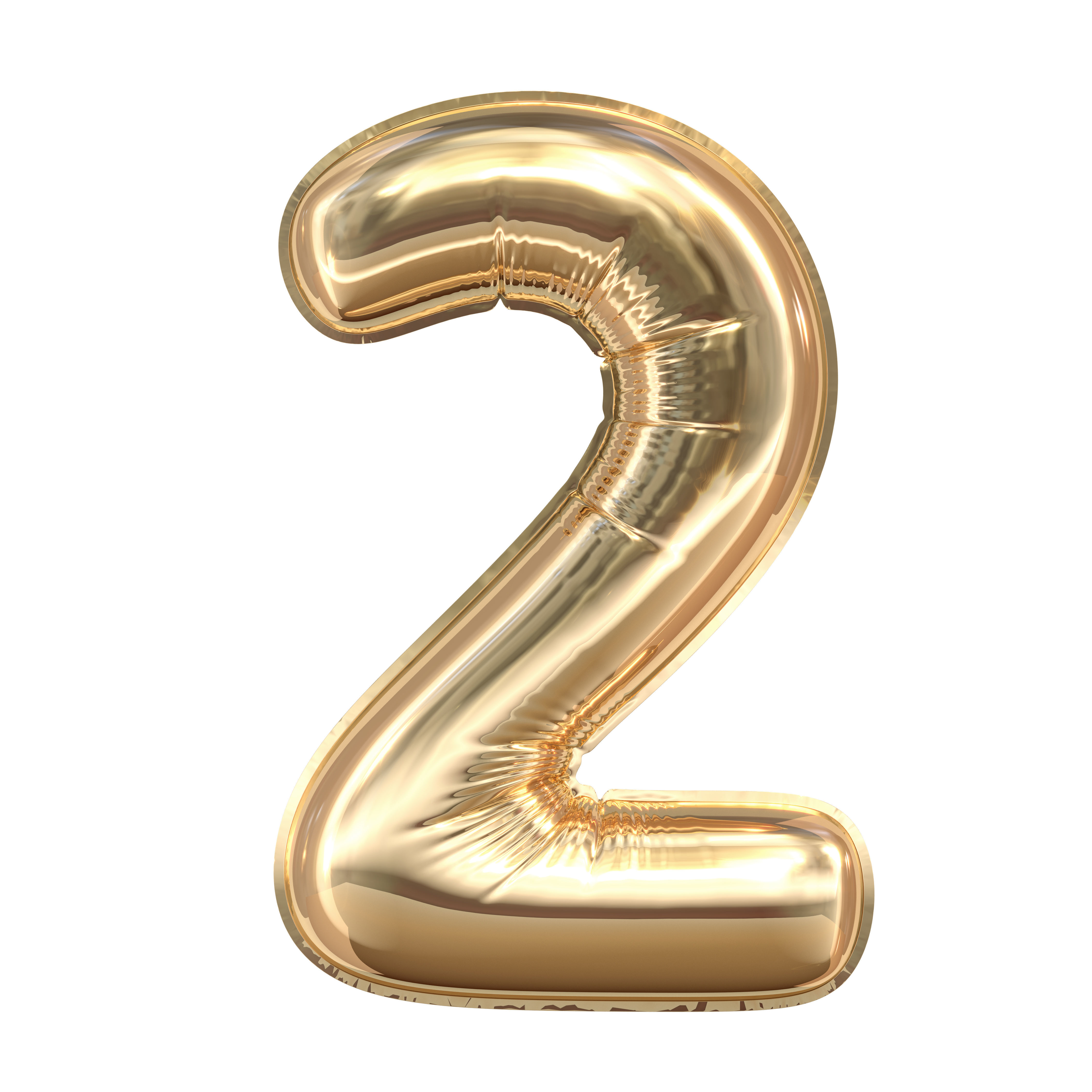 Balloons Numbers Golden 3D model_8