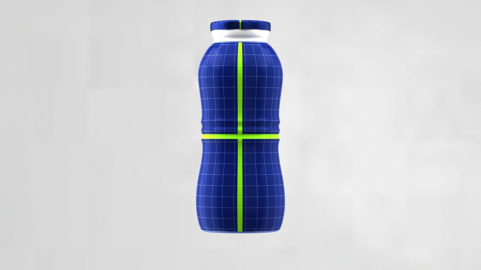 Iogurt Plastic Bottle with Seal 3D model_3