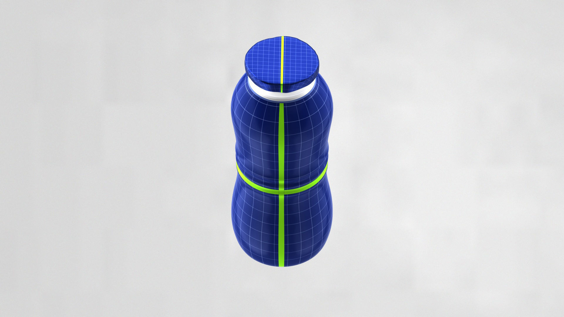 Iogurt Plastic Bottle with Seal 3D model_5
