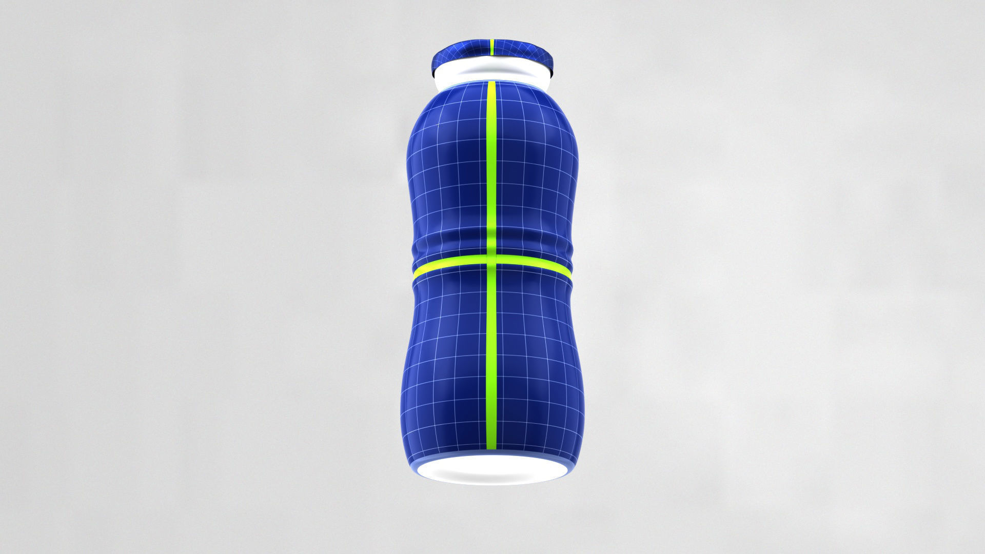 Iogurt Plastic Bottle with Seal 3D model_9