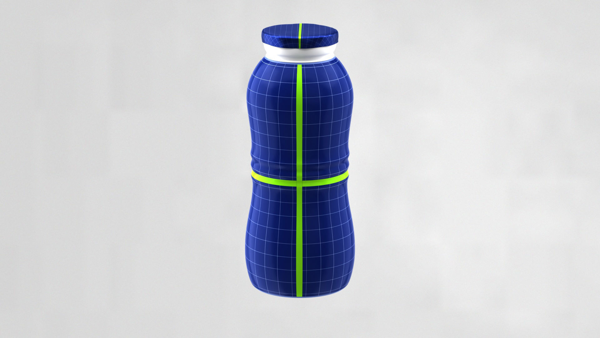 Iogurt Plastic Bottle with Seal 3D model_4