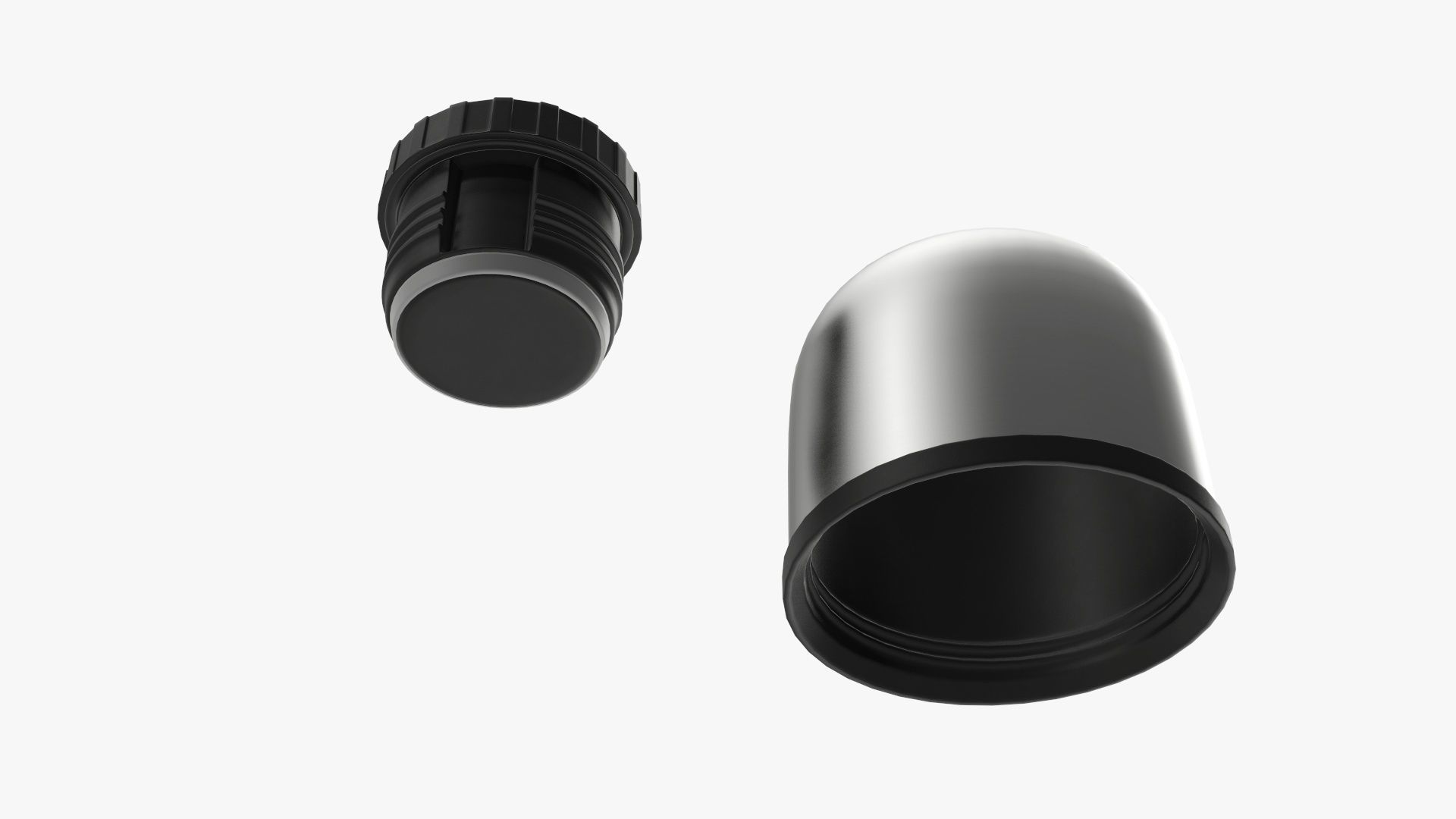 Thermos stainless steel  large with cup 3D model_3