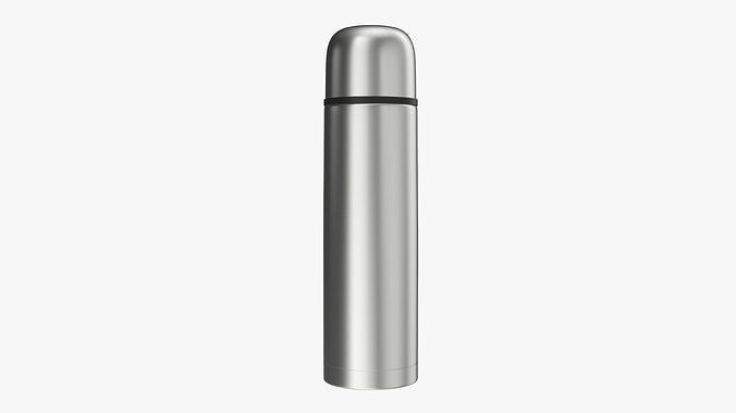 Thermos stainless steel  large with cup 3D model