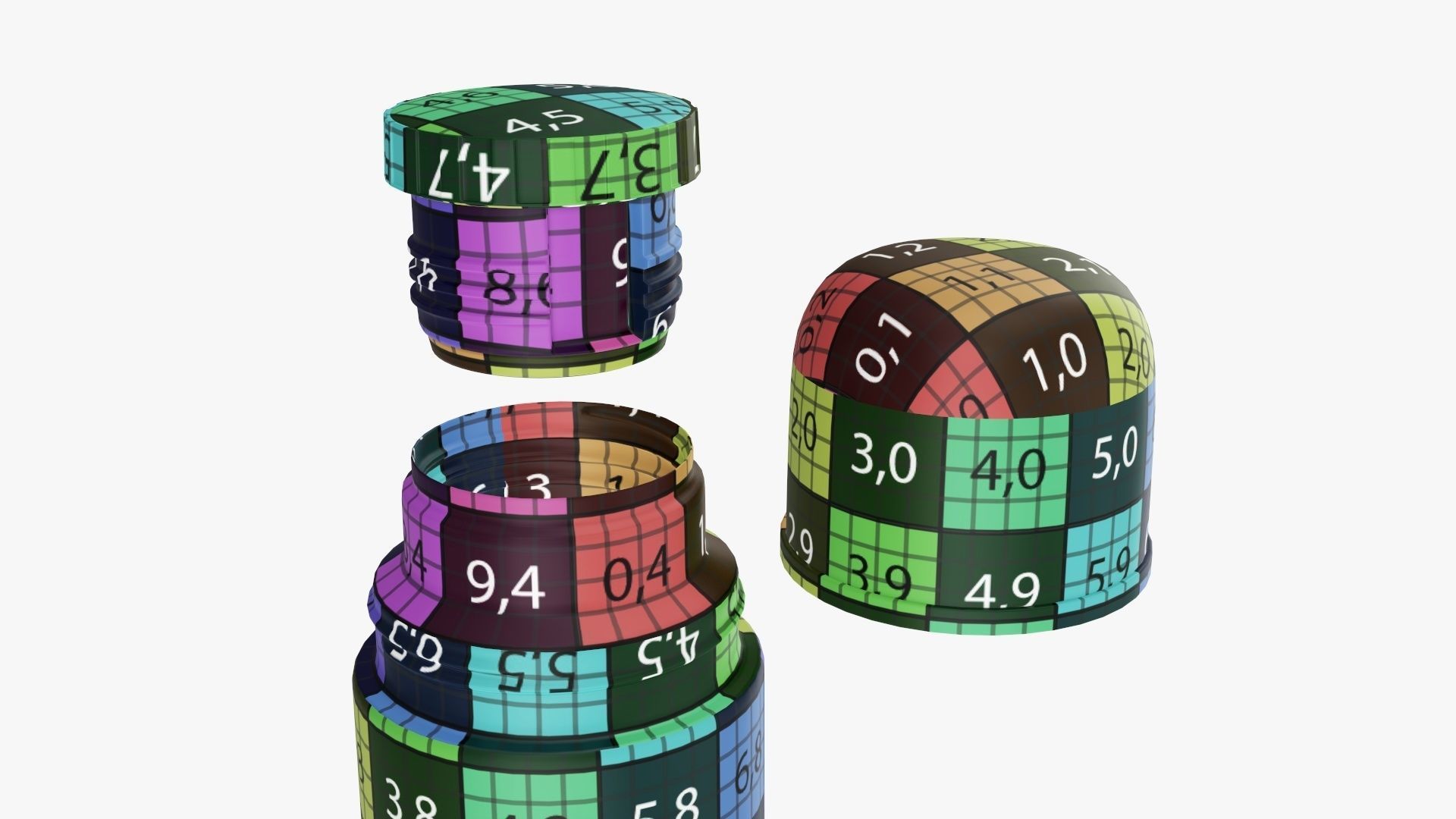 Thermos stainless steel  large with cup 3D model_12