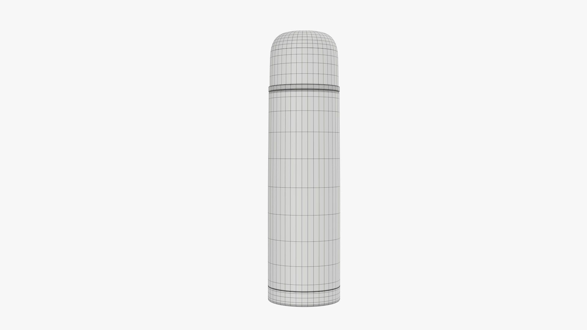 Thermos stainless steel  large with cup 3D model_7