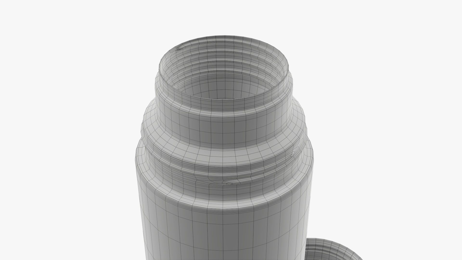 Thermos stainless steel large  with cup opened 3D model_8