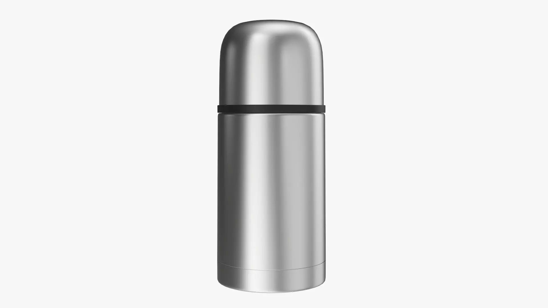 Thermos stainless steel with cup small 3D model