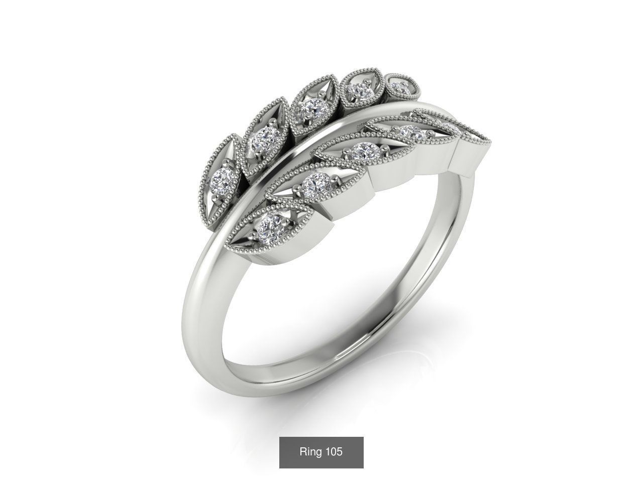 Collection 18 diamond ring gold _8