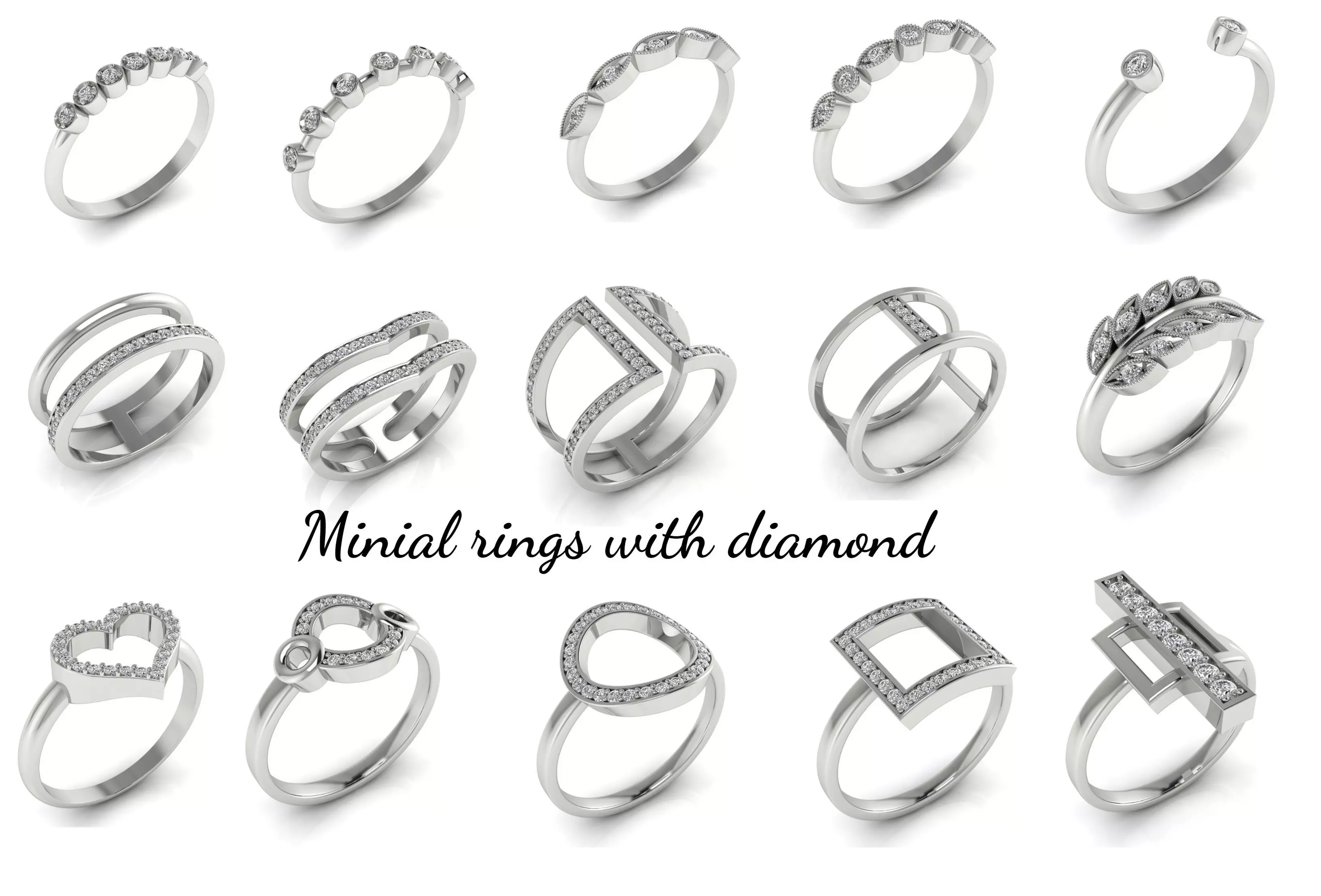 Collection 18 diamond ring gold _0