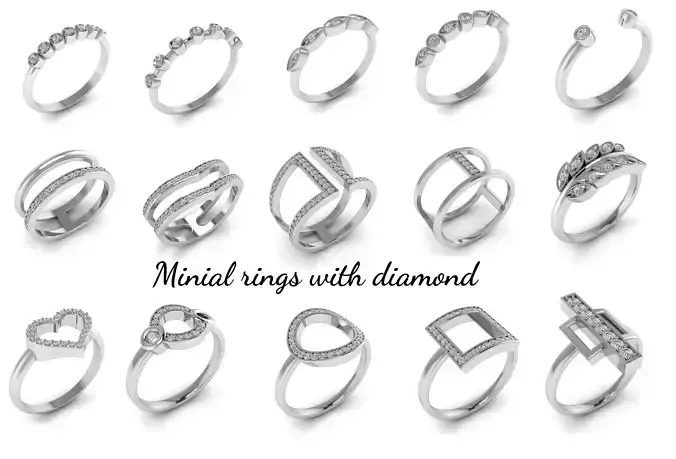 Collection 18 diamond ring gold 