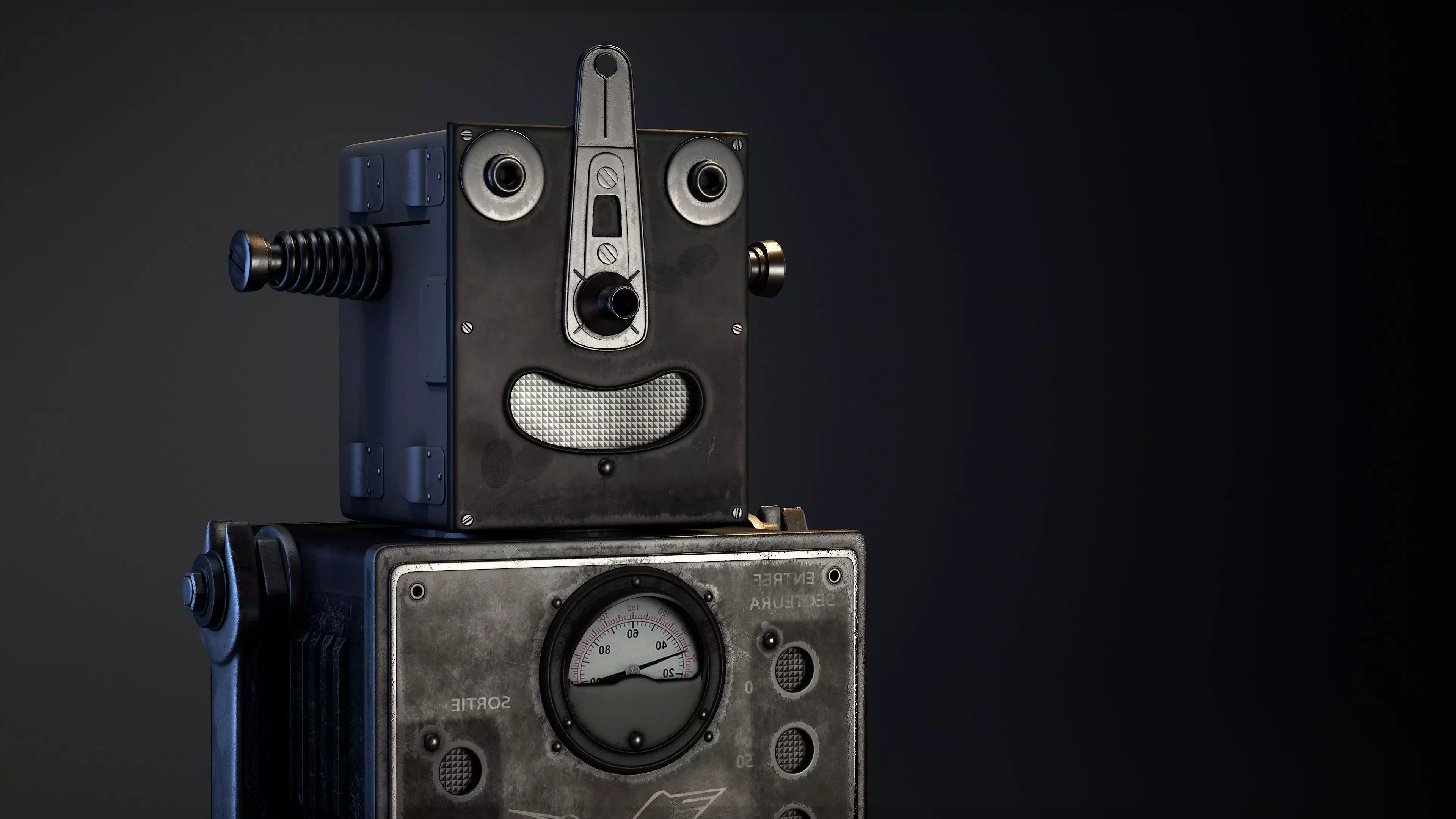 Old Parts Robot 3D model