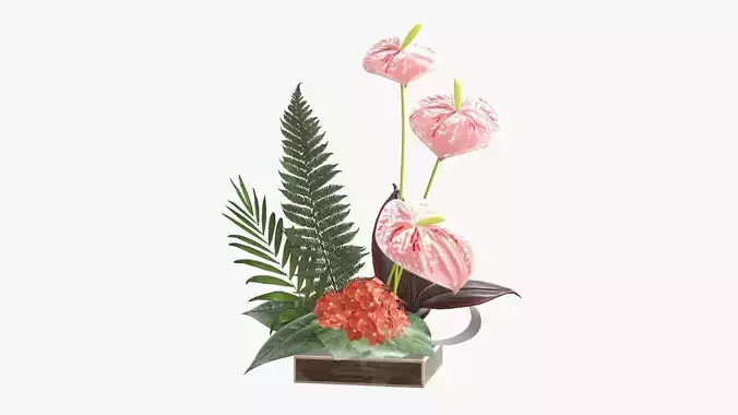Anthurium artificial 01 3D model
