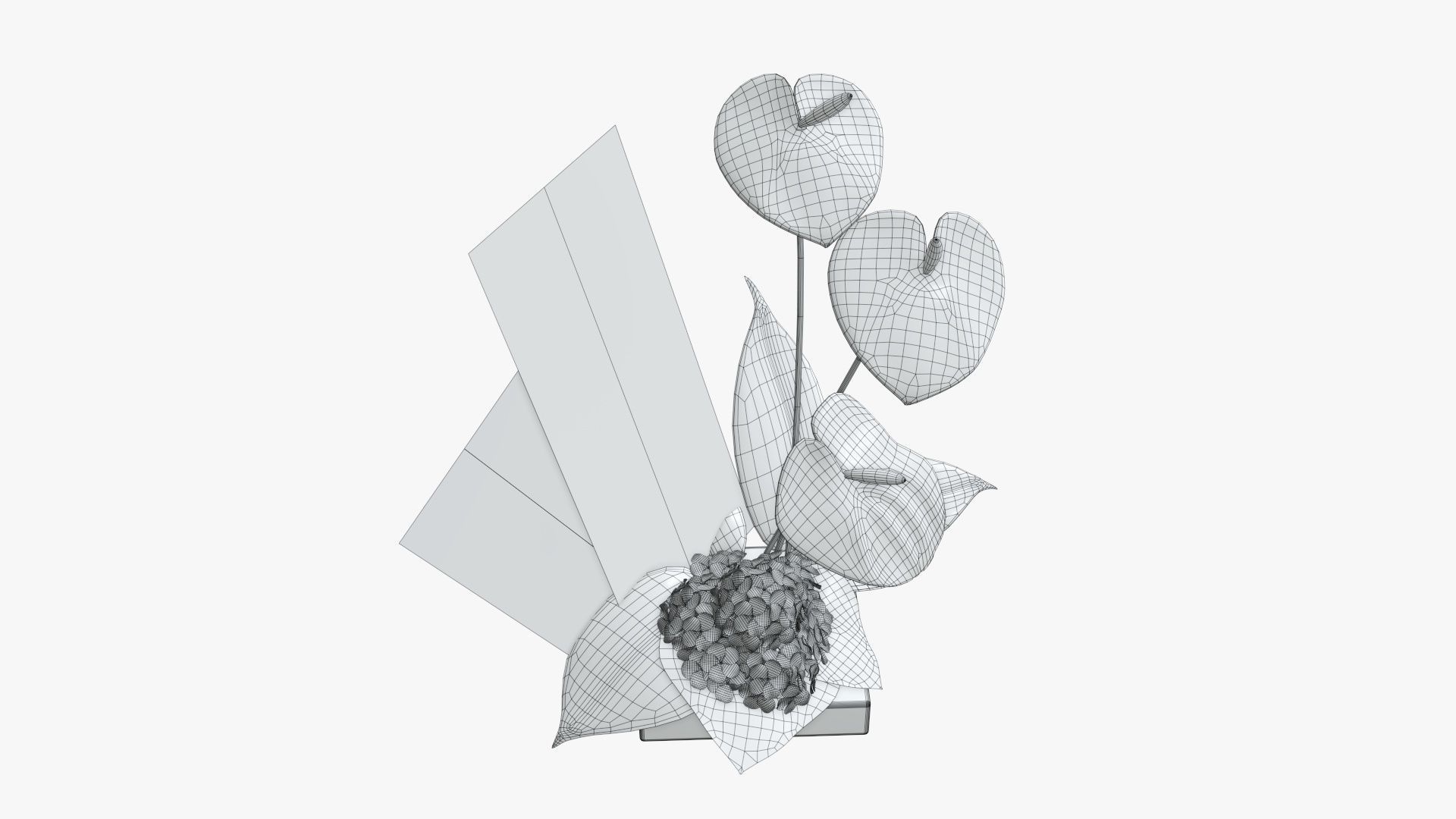 Anthurium artificial 01 3D model_9