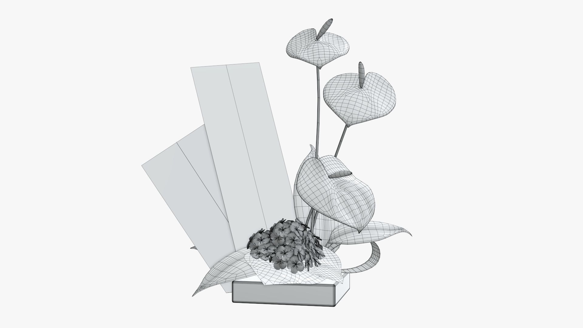 Anthurium artificial 01 3D model_5