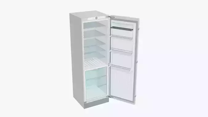 Refrigerator free-standing opened 3D model
