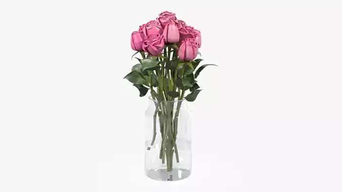 Rose flowers in a vase