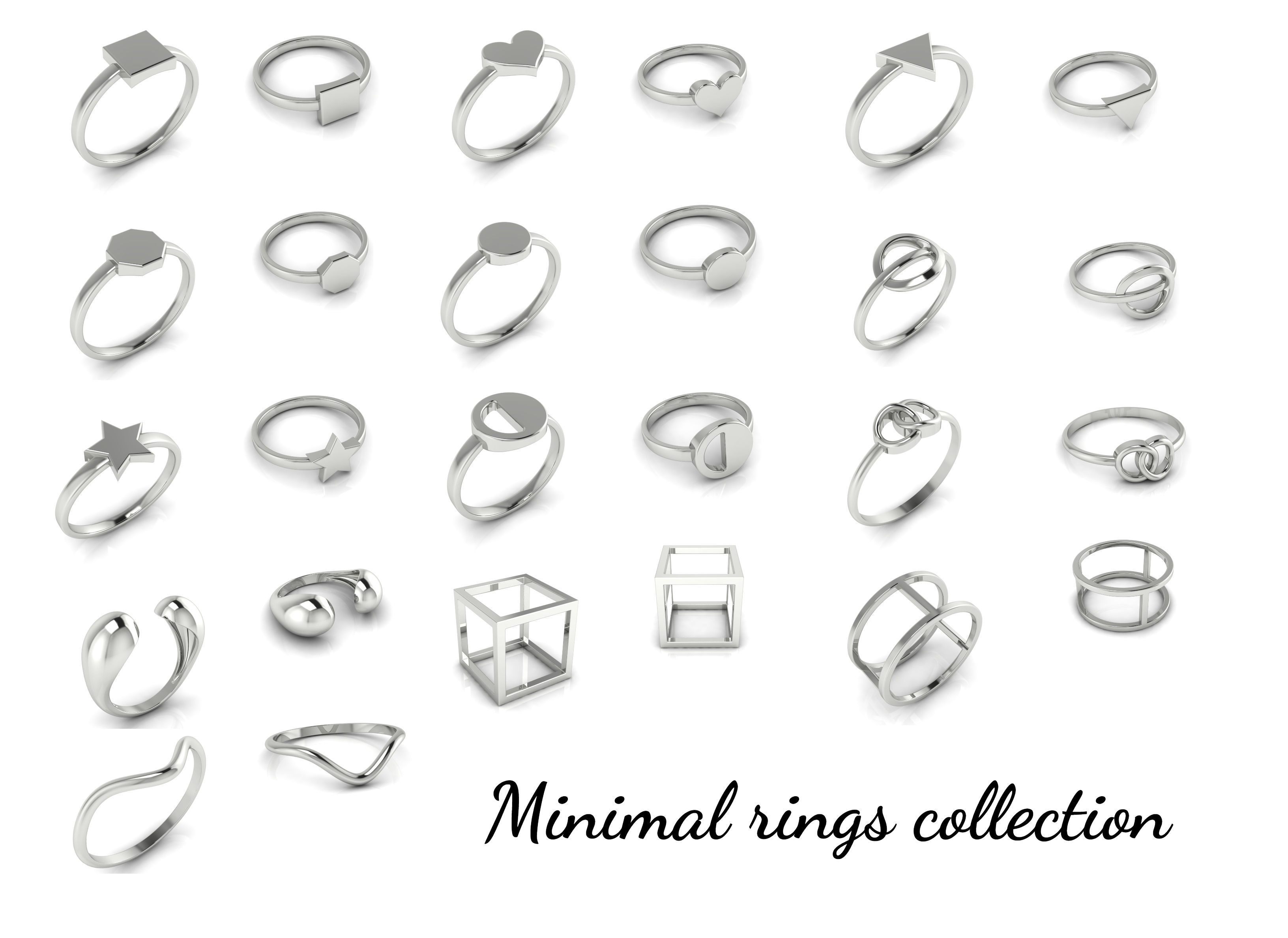 Collection 19 diamond ring with two rows of diamonds _2