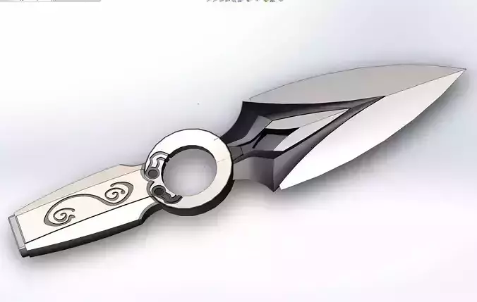 Valorant jett blade Knife 3d model stl for printing