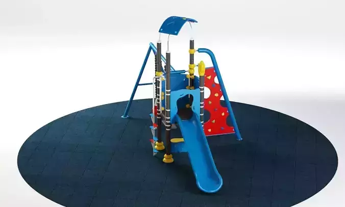 Kids playground equipment with slide climbing 02