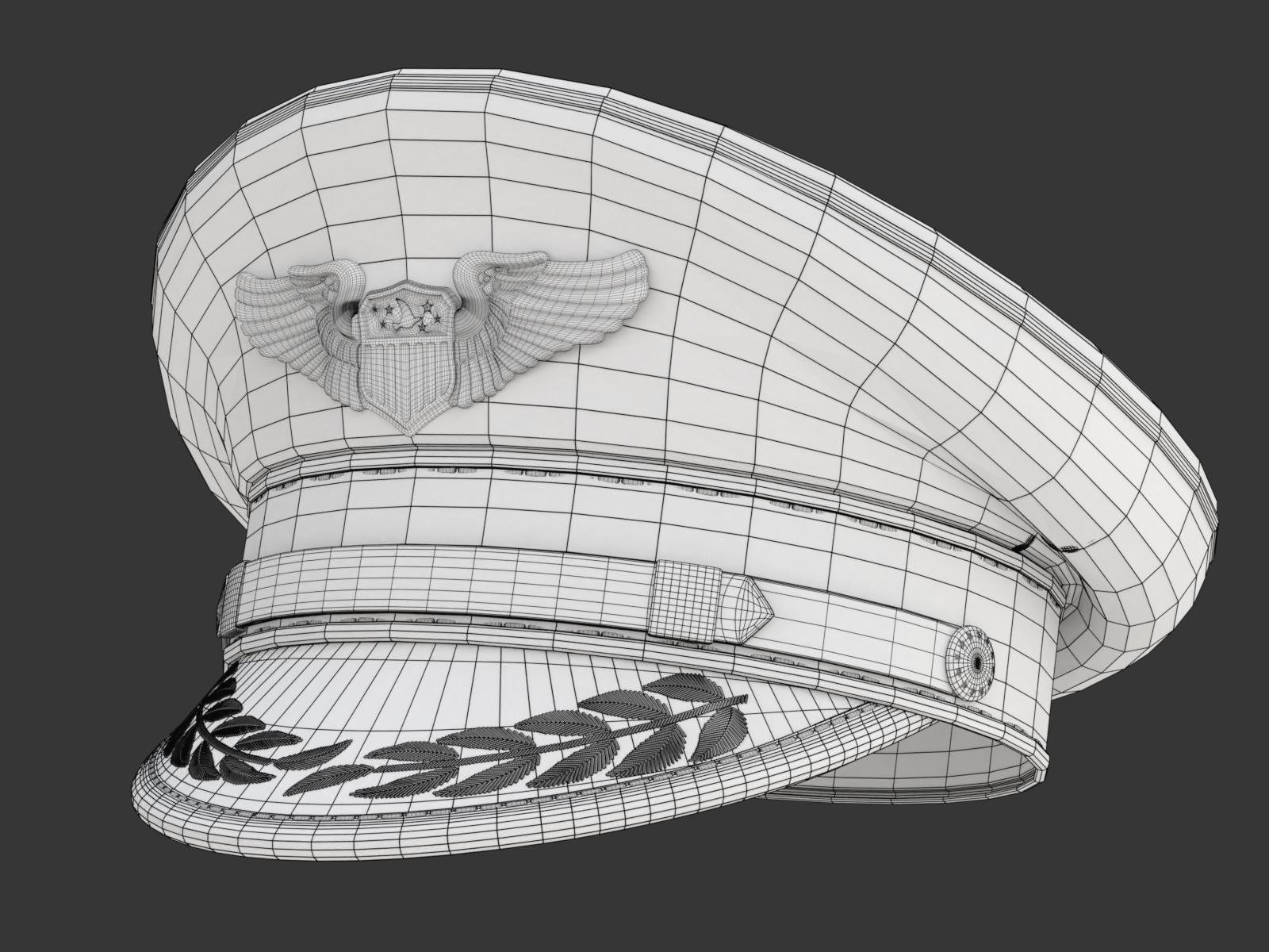 Pilot Hat 3D model_22