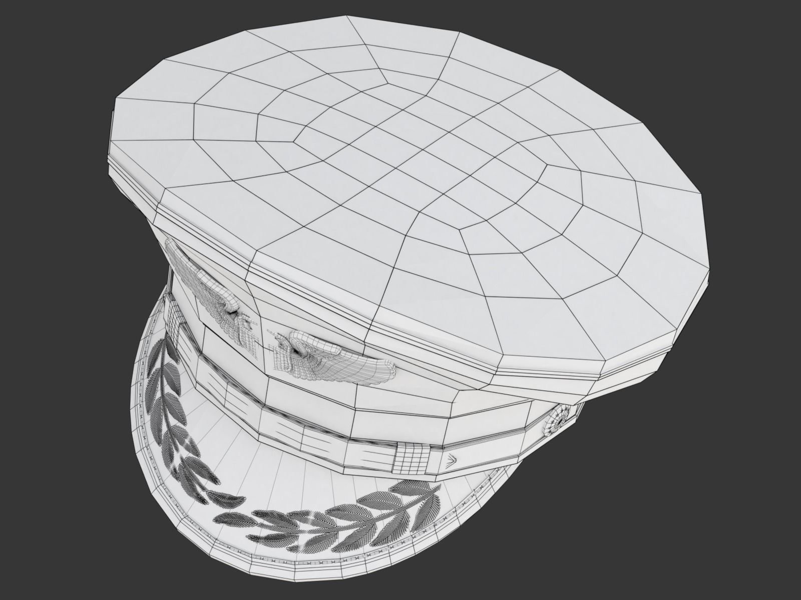 Pilot Hat 3D model_21