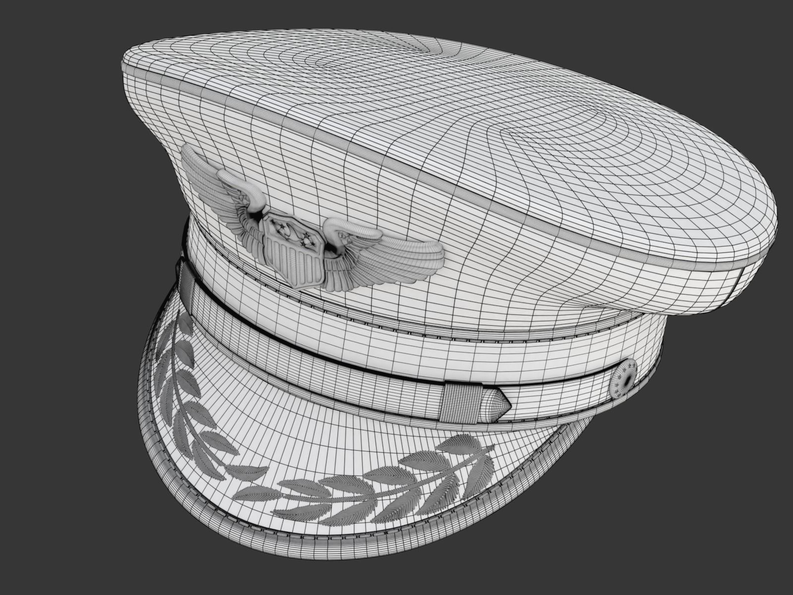 Pilot Hat 3D model_27