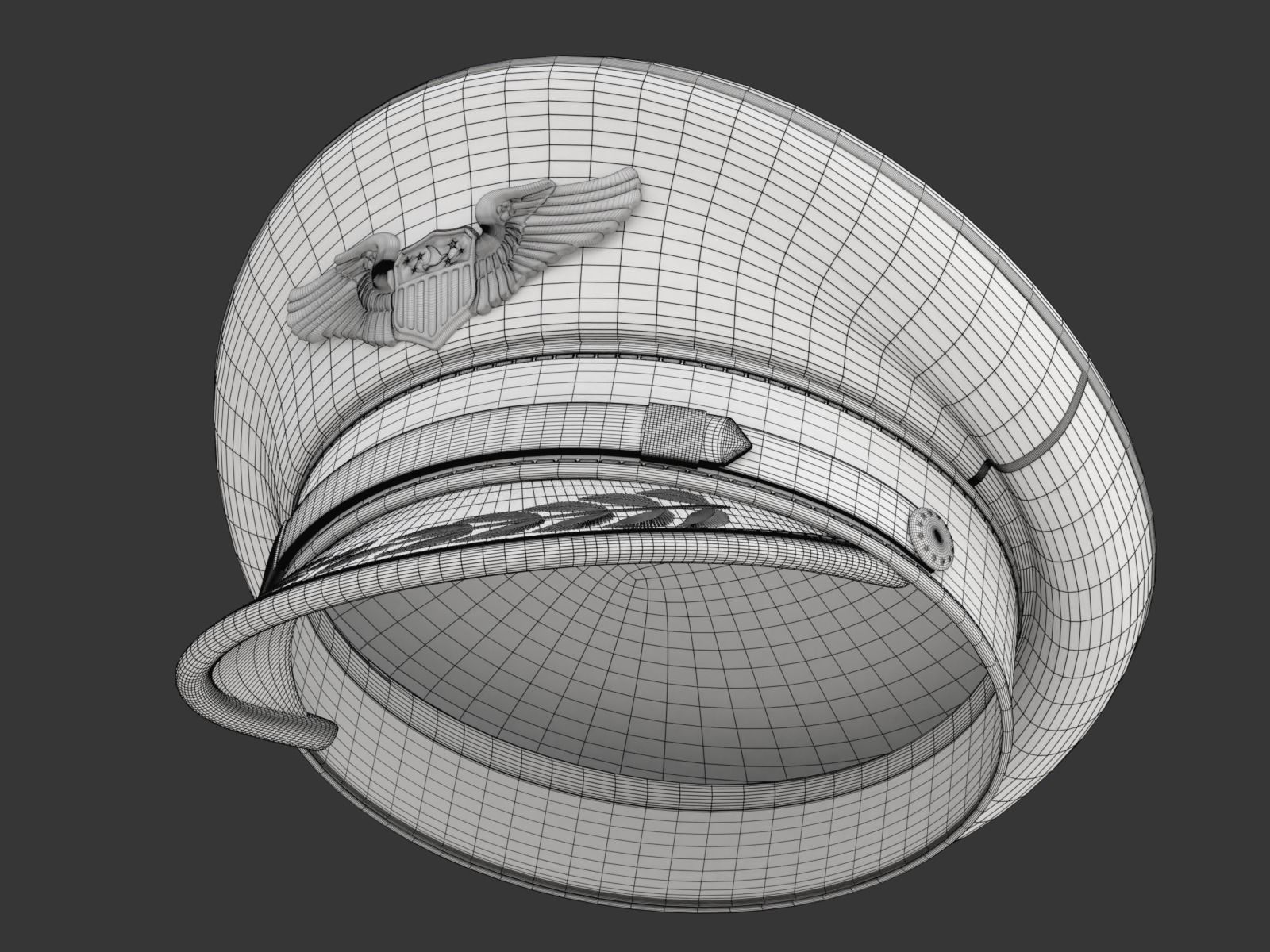 Pilot Hat 3D model_26