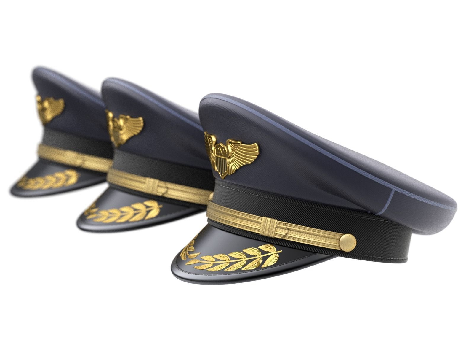 Pilot Hat 3D model_9