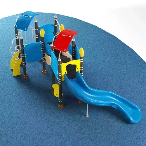 Kids playground equipment with slide climbing 06