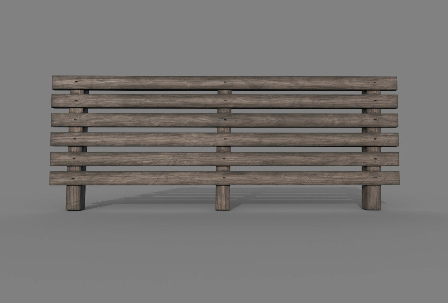 Wood Fence Low-poly 3D model Low-poly 3D model Low-poly 3D model_1