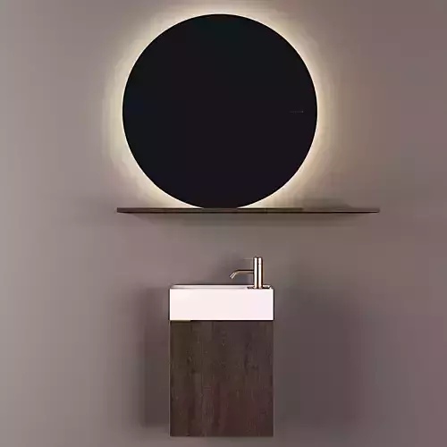 Inbani Facett with Round Mirror