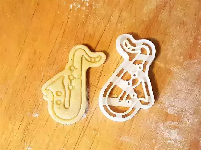 Saxophone cookie cutter