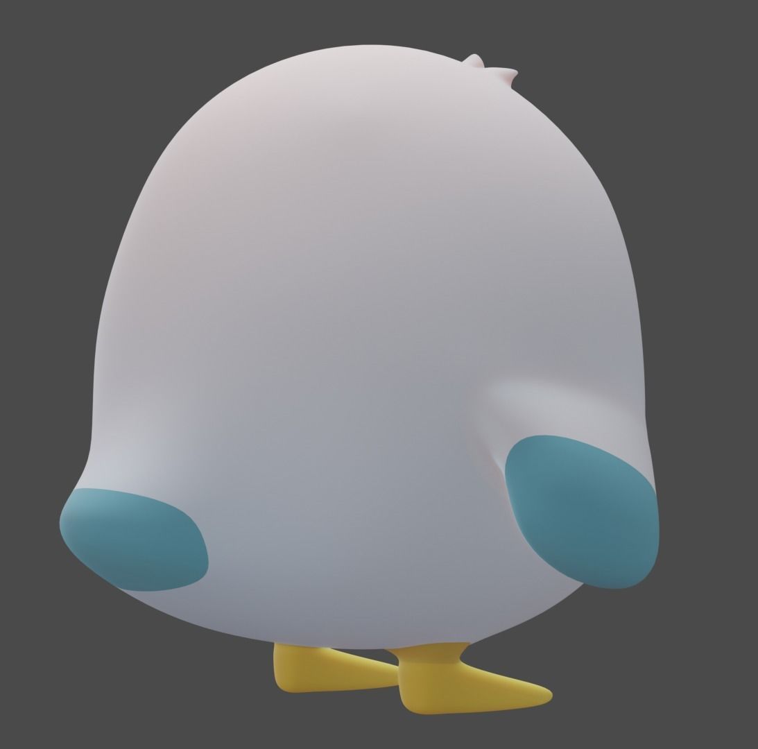 plush bird 3D model_3